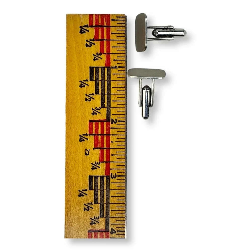 Vintage Sterling Silver 925 Vanguard Square Matte Finish Cuff Links